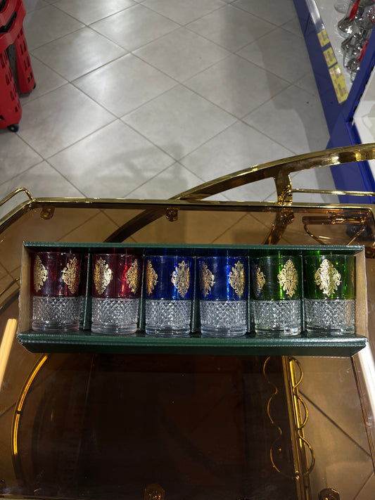 Série de 6 verres à thé