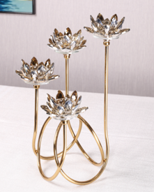 "Chandelier en cristal européen - Décoration créative de table pour dîner aux chandelles romantiques, style sept.